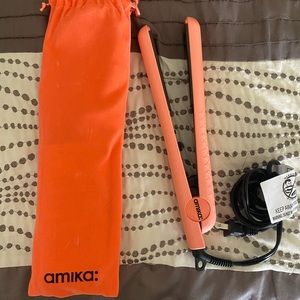 Amika Strand Perfect Limited Edition Ceramic 1" Inch Flat Iron Peach/Coral